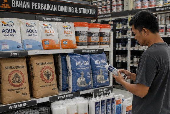 Bahan untuk Menambal Dinding Retak