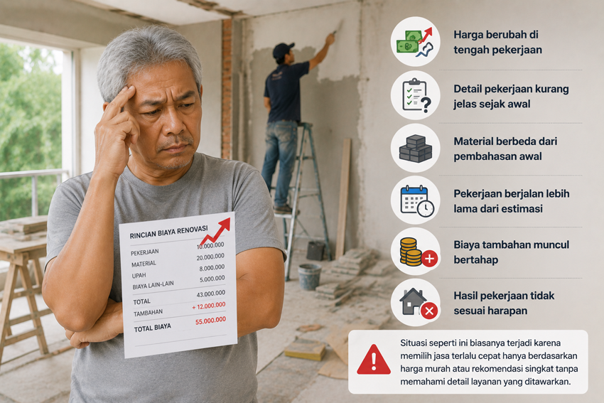 Banyak Orang Merasa Biaya Renovasinya Membengkak