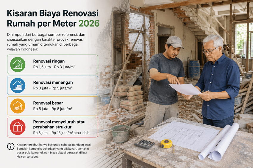 Biaya Renovasi Rumah per Meter 2026