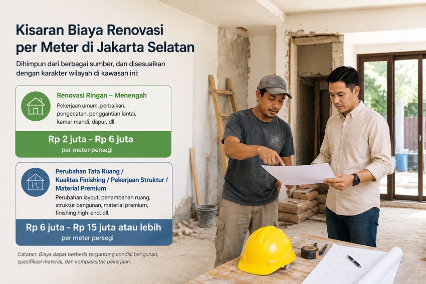 Biaya Renovasi per Meter di Jakarta Selatan