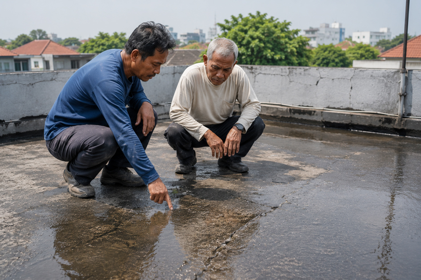 6 Penyebab Tembok Rumah Rembes Air 3 Dak Beton Bocor