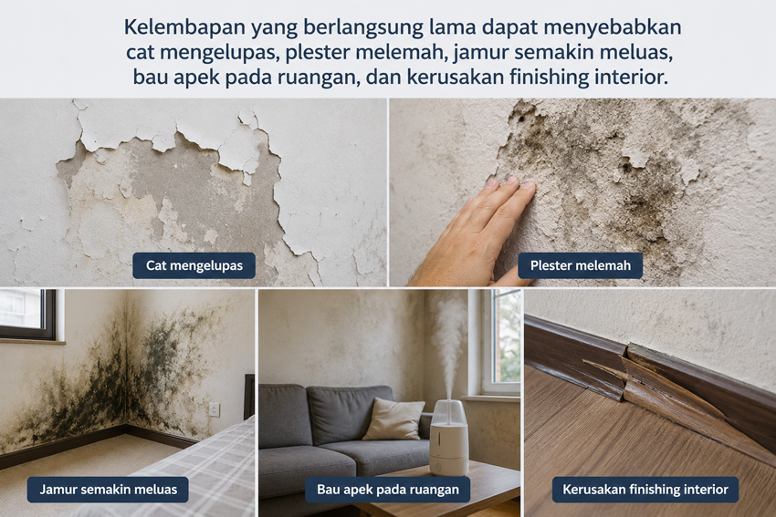 Tembok Lembap Apakah Bahaya bagi Kesehatan? 3 Dampak pada Rumah
