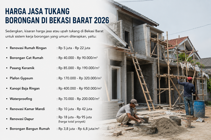 Harga Jasa Tukang Borongan di Bekasi Barat 2026