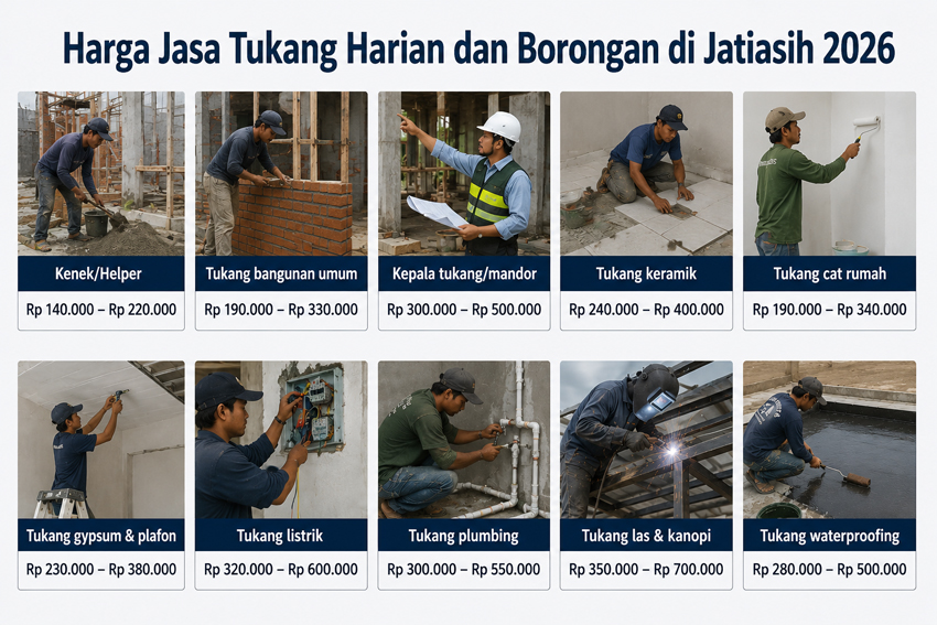 Harga Jasa Tukang Harian di Jatiasih 2026