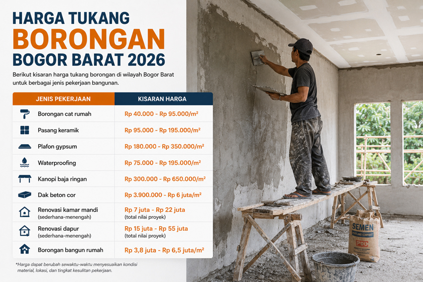 Harga Tukang Borongan Bogor Barat 2026