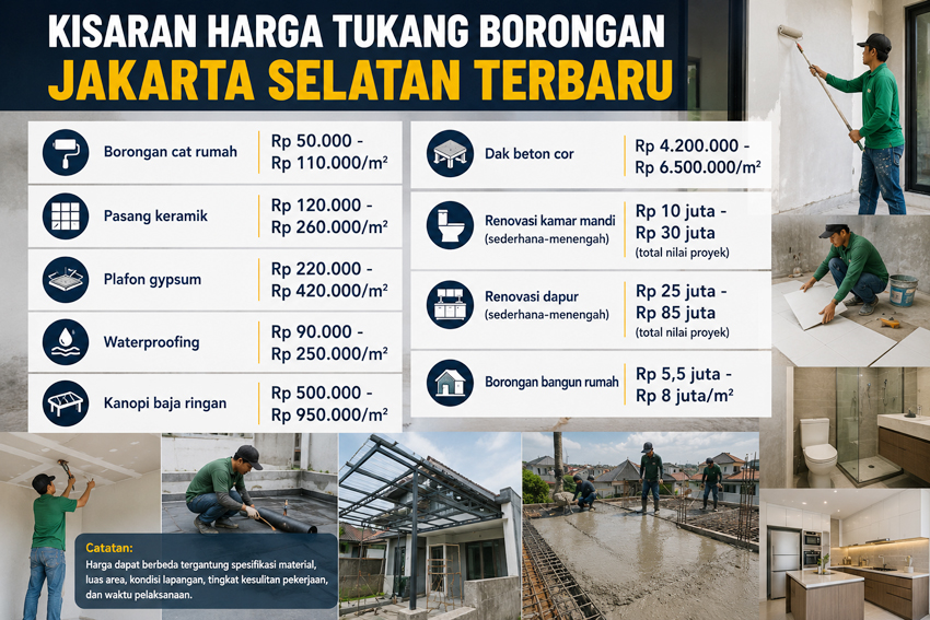 Harga Tukang Borongan Jakarta Selatan Terbaru