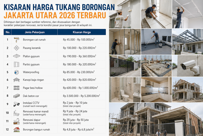 Harga Tukang Borongan Jakarta Utara 2026 Terbaru