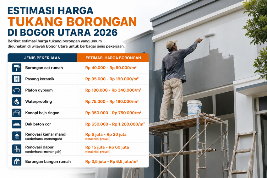 Harga Tukang Borongan di Bogor Utara 2026