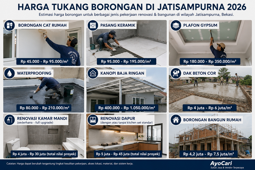 Harga Tukang Borongan di Jatisampurna 2026