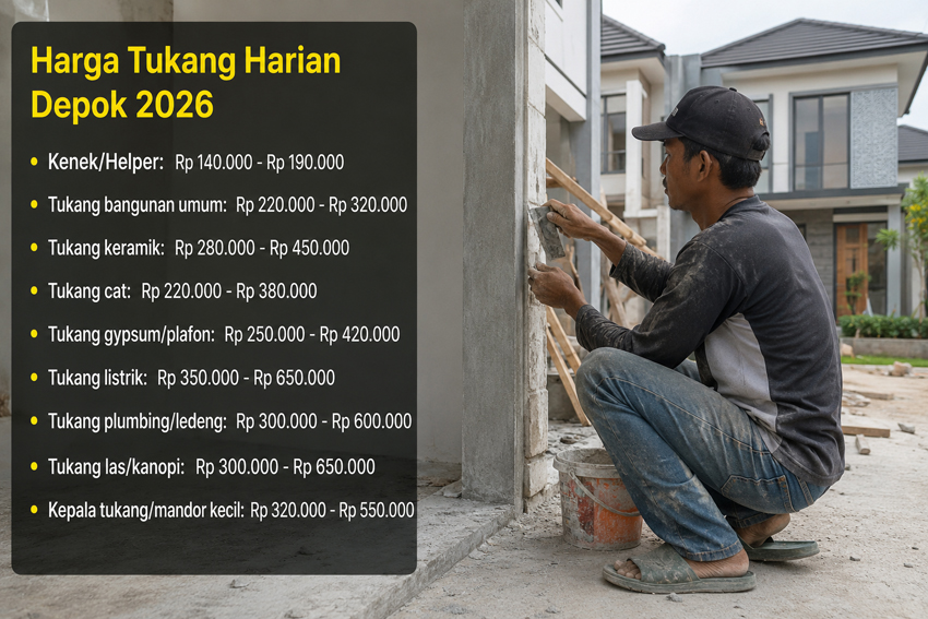 Harga Tukang Harian Depok 2026