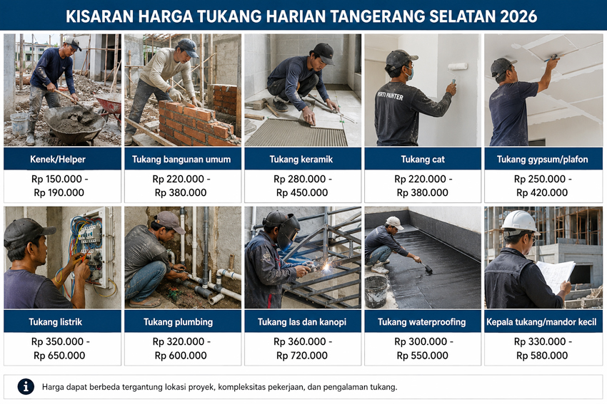 Harga Tukang Harian Tangerang Selatan 2026
