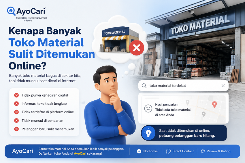 Kenapa Banyak Toko Material Sulit Ditemukan Online
