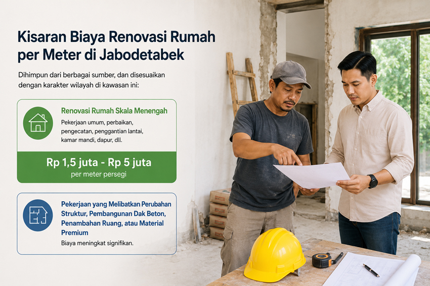 Kisaran Biaya Renovasi Rumah per Meter di Jabodetabek 2