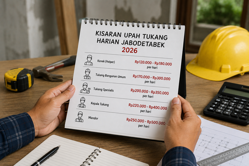 Kisaran Upah Tukang Harian dan Borongan Jabodetabek 2026