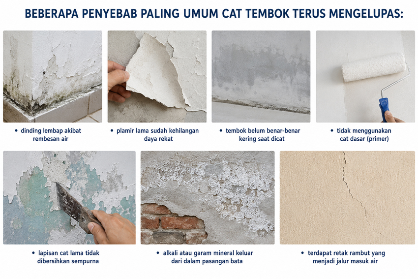 Kenapa Cat Tembok Terus Mengelupas? 2 Penyebab Yang Sering Terjadi