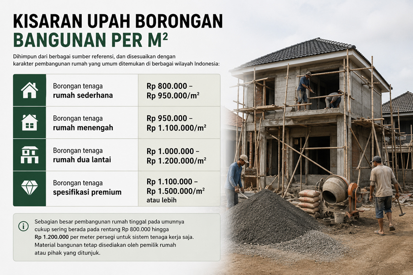 Upah Borongan Bangunan per m2