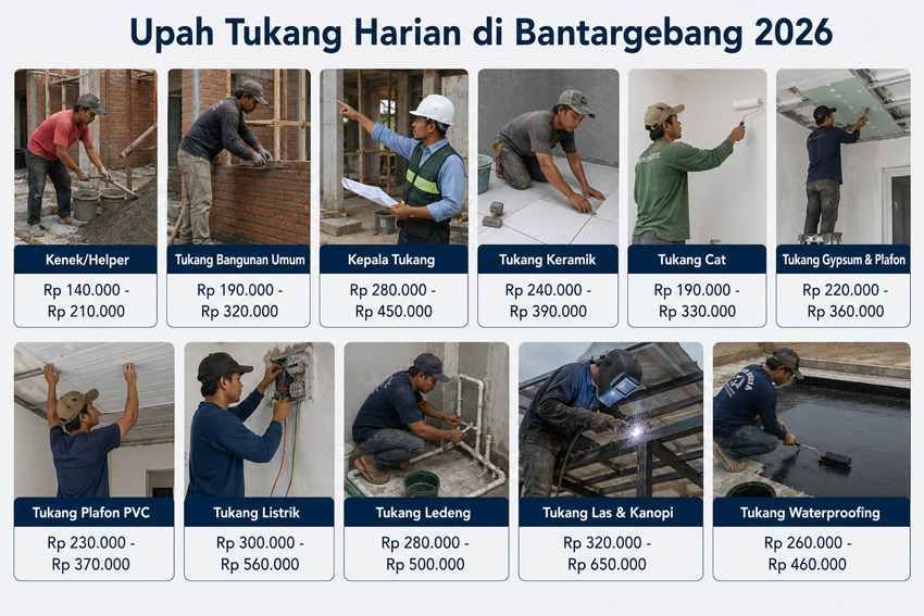Upah Tukang Harian di Bantargebang 2026