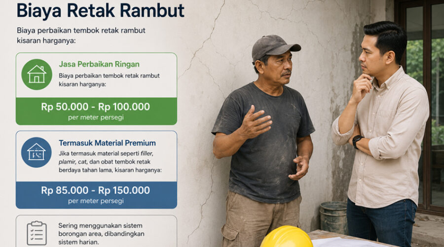 Biaya Perbaikan Tembok Retak Jabodetabek 2026