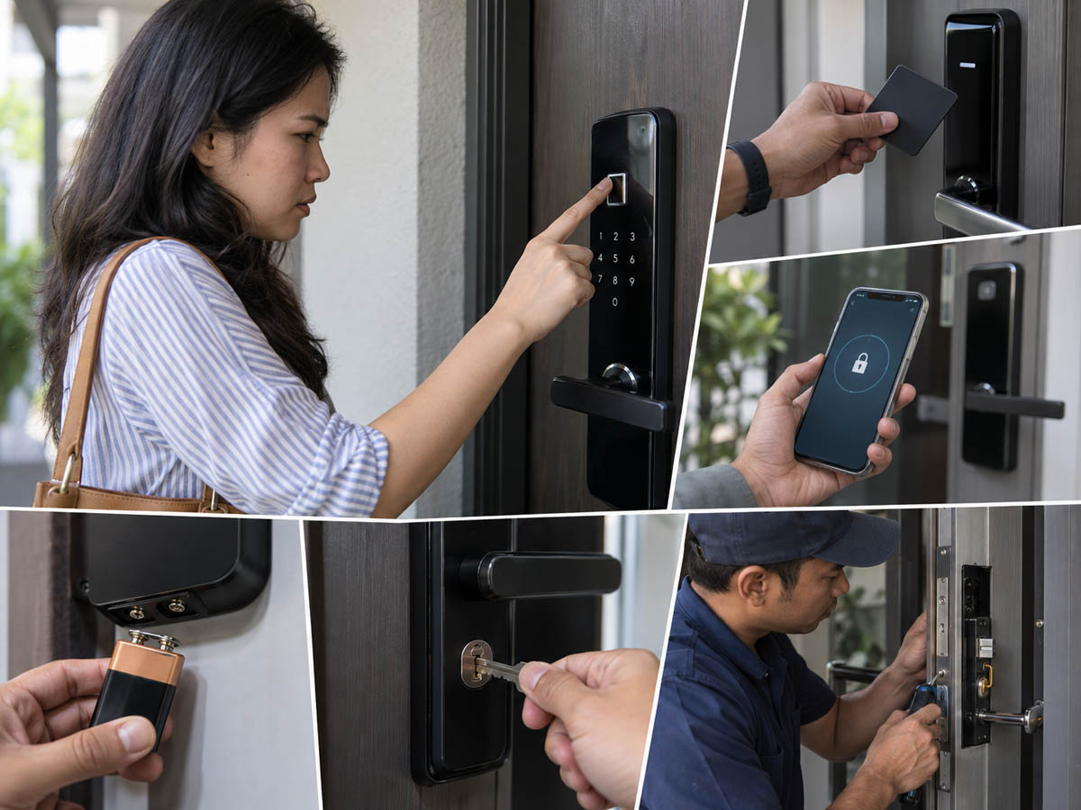 cara membuka pintu smart lock saat bermasalah