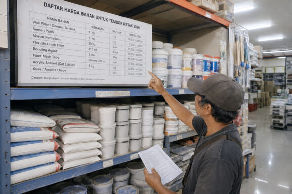 daftar harga bahan untuk tembok retak