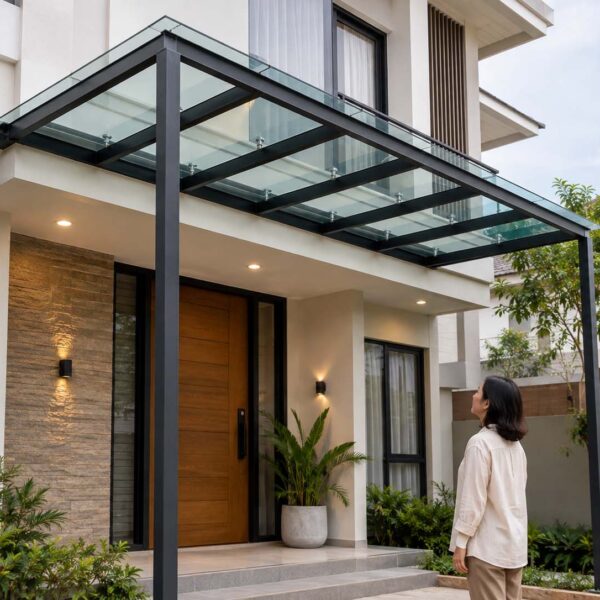 harga kanopi kaca tempered