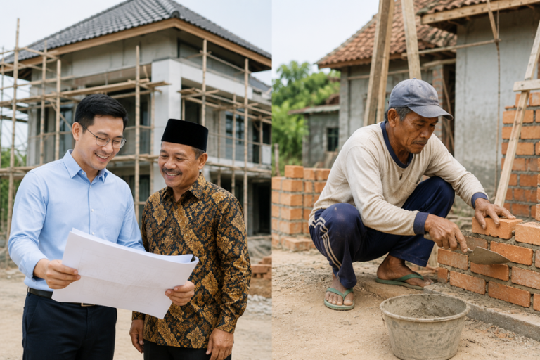 kontraktor bangunan atau tukang harian