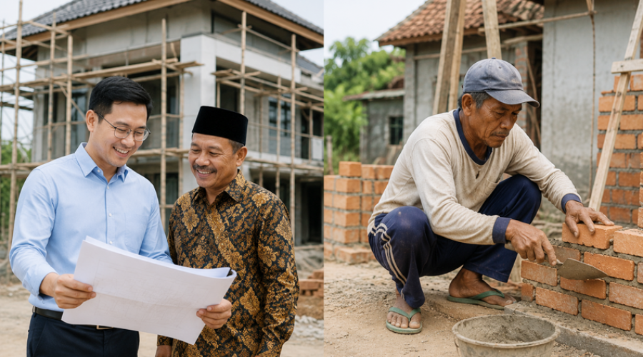 Pilih Kontraktor Bangunan atau Tukang Harian?