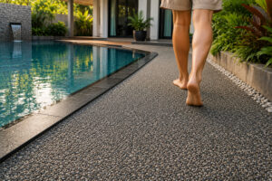 pebble floor