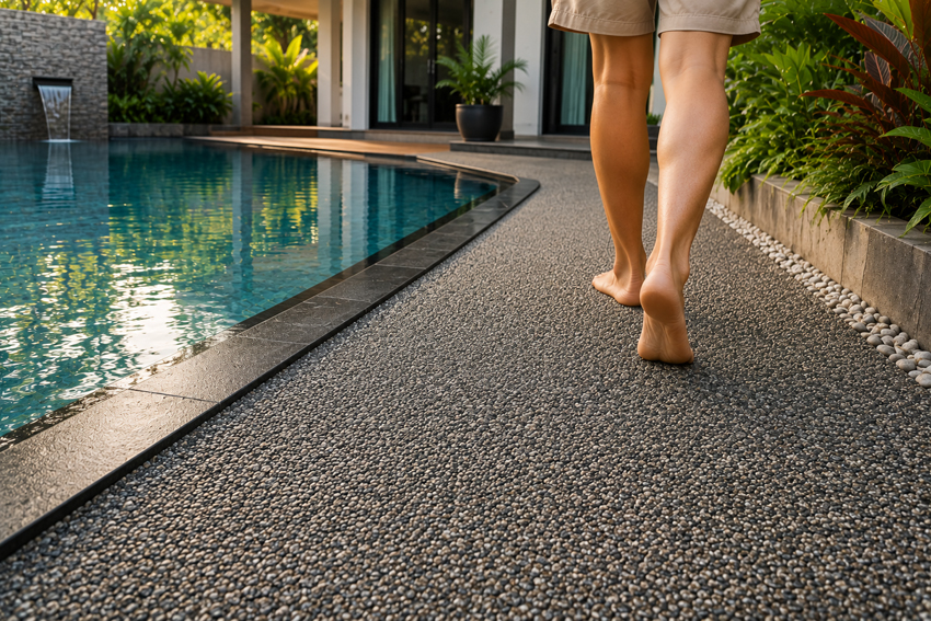 pebble floor