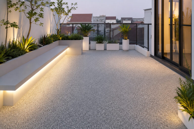 pebble floor outdoor