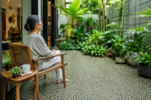 pebble flooring indoor