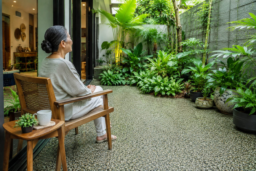 pebble flooring indoor