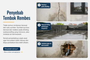 penyebab tembok rumah rembes air