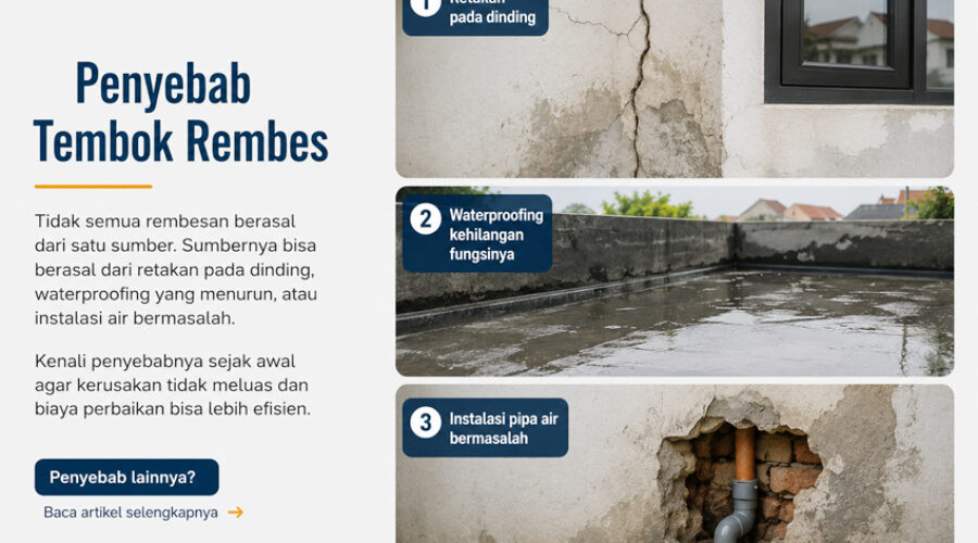 6 Penyebab Tembok Rumah Rembes Air