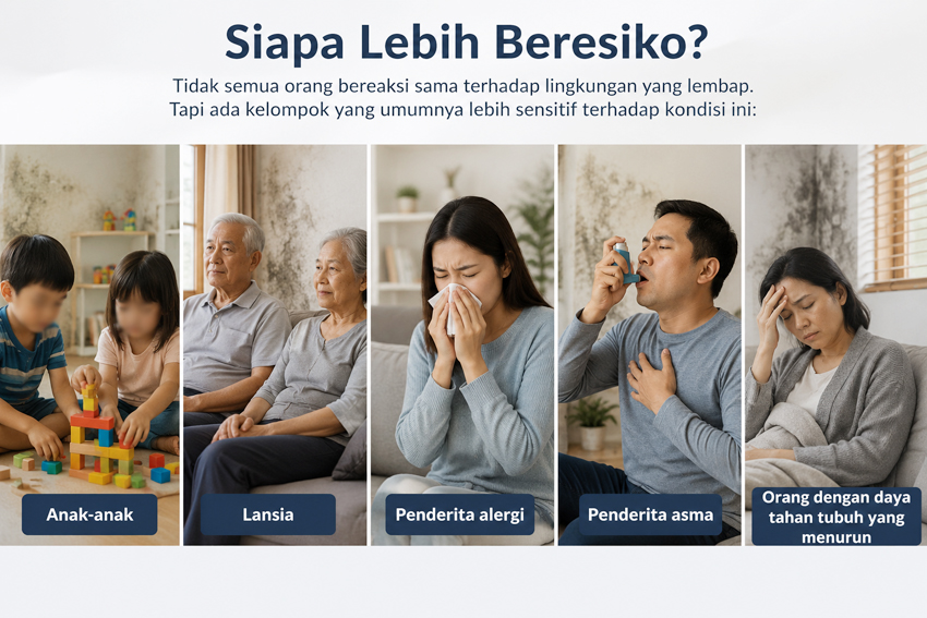Tembok Lembap Apakah Bahaya bagi Kesehatan? 2 siapa lebih beresiko pada kondisi tembok lembap dan berjamur