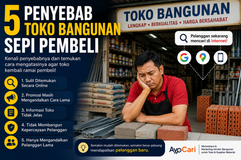toko bangunan sepi pembeli