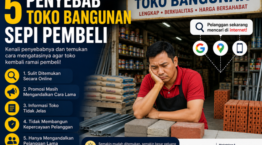 5 Penyebab Toko Bangunan Sepi Pembeli