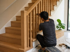 tukang railing tangga kayu
