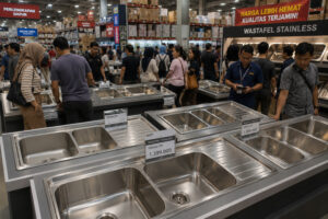 wastafel cuci piring stainless